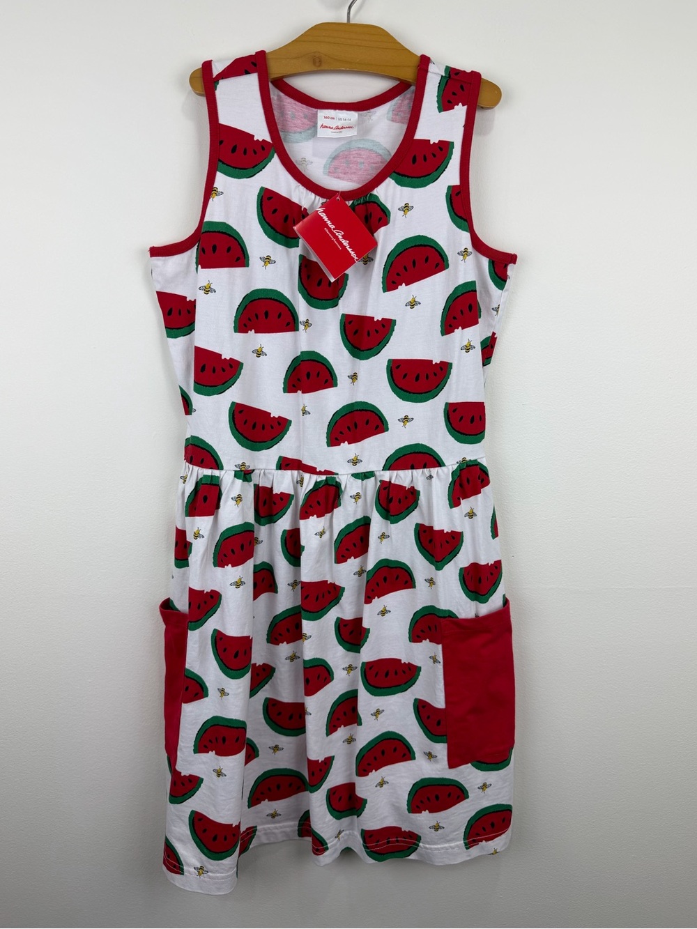 Hanna Andersson Watermelon Print Sleeveless Dress NWT Kids 14-16